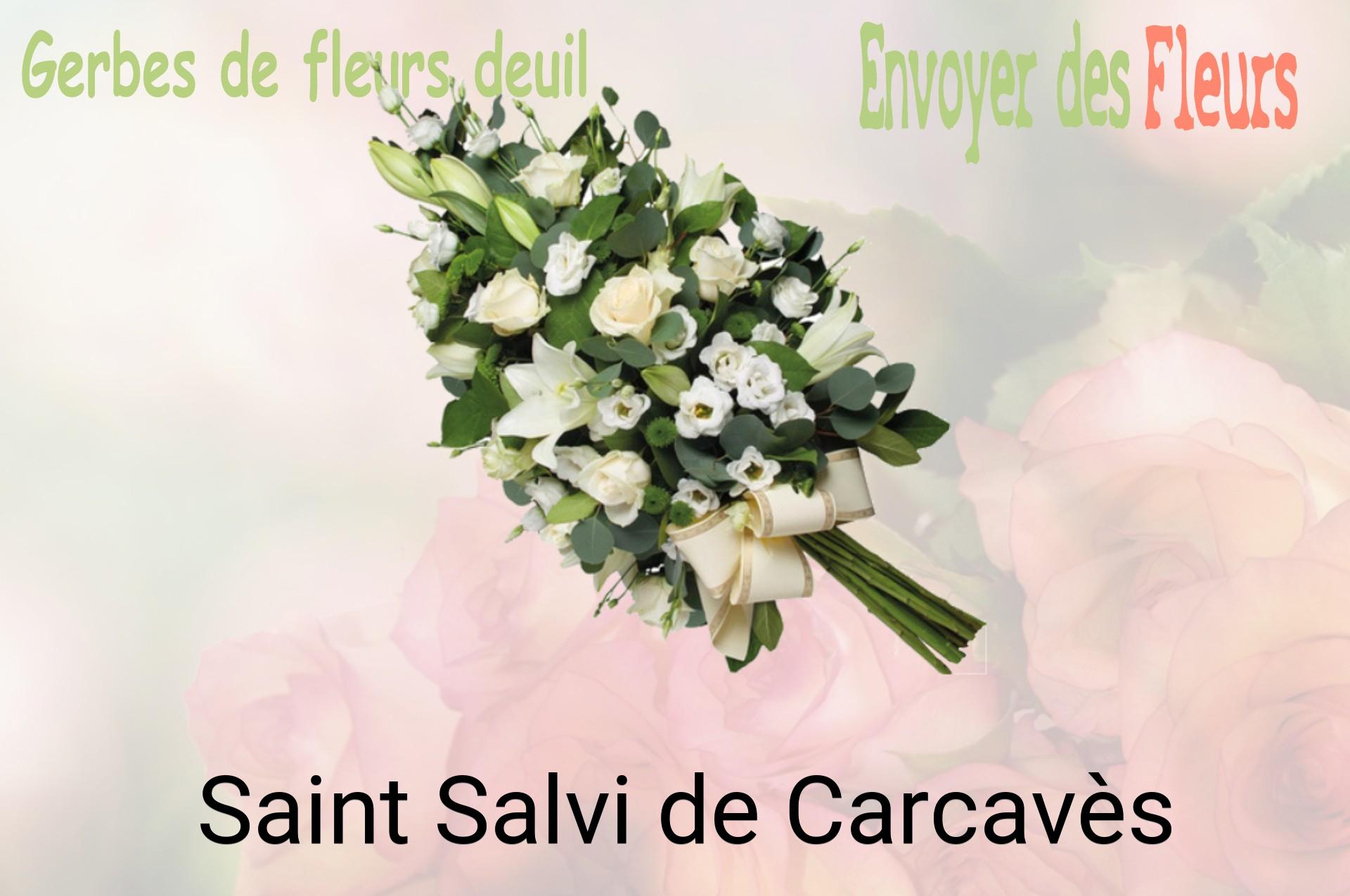 Gerbe de fleurs de deuil livrée à Saint-Salvi-de-Carcavès